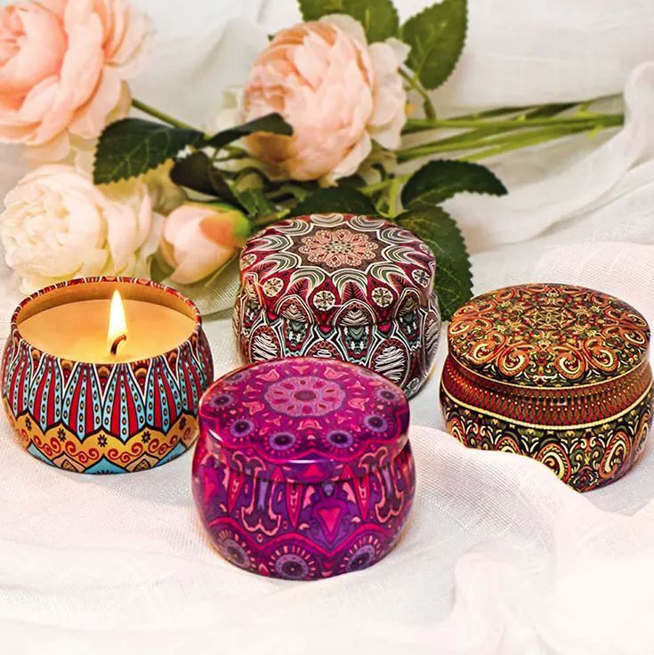 SET DE VELAS X4 AROMATIZADAS PARA REGALO