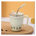 Mug 480ml Taza Pitillo Termico Blanco